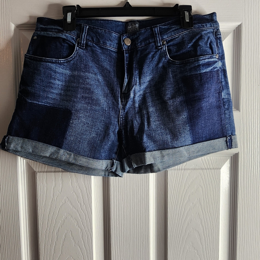 Soho Deep Blue Jean Shorts